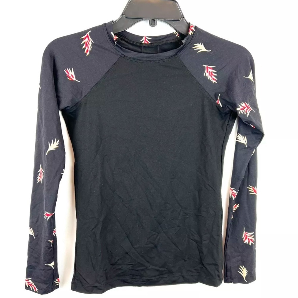 Billabong Women’s Black/Dark Navy Rash guard Top Size S